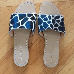 Animal-print Leather flats